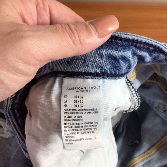Mens American Eagle AirFlex Athletic Fit Distressed Jeans 30/34 - Picture 5 of 7